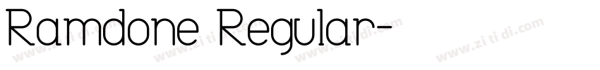 Ramdone Regular字体转换